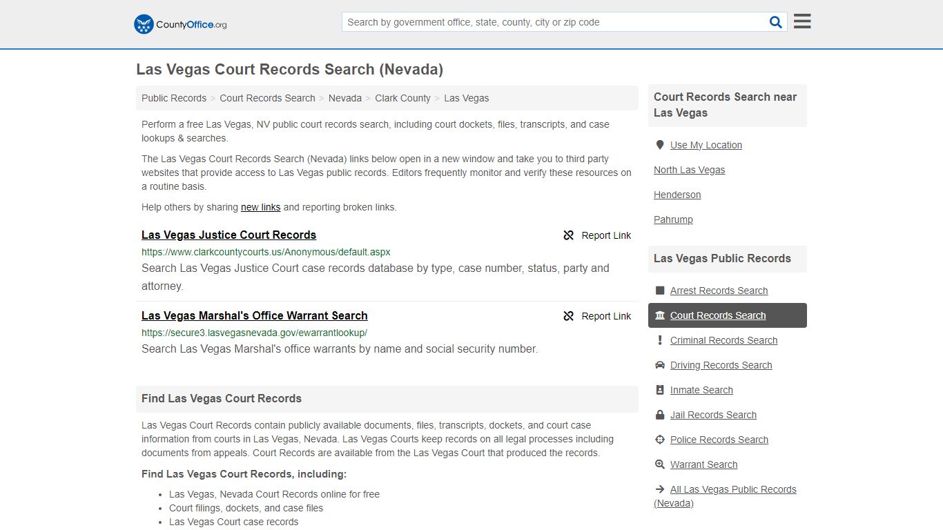 Court Records Search - Las Vegas, NV (Adoptions, Criminal, Child ...